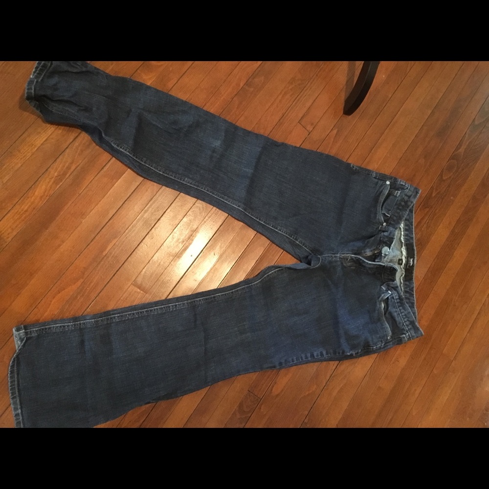 Mossimo straight leg dark blue jeans